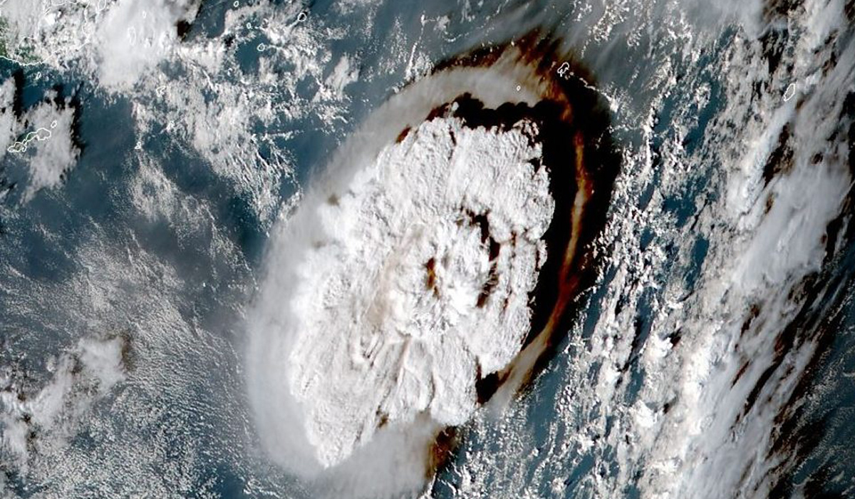 Volcano eruption in Tonga